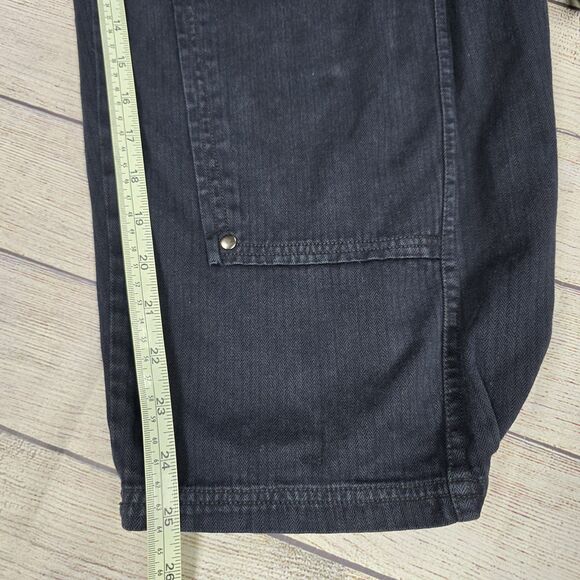 Free People Baggy Double Knee Navy Pants Women’s Size 6 Elastic Waist - Picture 10 of 11